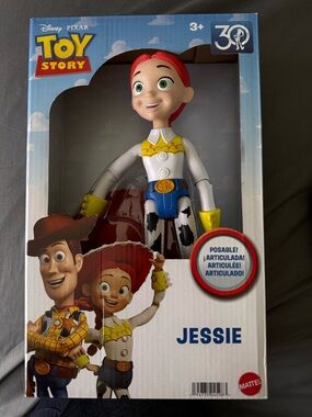 Mattel Jessie Poseable Doll - Red Hair, White Top, Blue Shorts, Yellow Accents